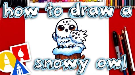 How To Draw A Snowy Owl Cartoon Cute Owl Drawing Snowy Owl Art