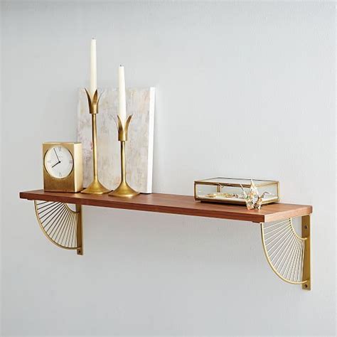 As an amazon associate i earn from qualifying purchases. West Elm Mid Century Shelving Antique Brass Prism Bracket ...