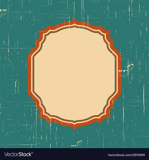 Vintage Border Frame With Retro Ornament Vector Image
