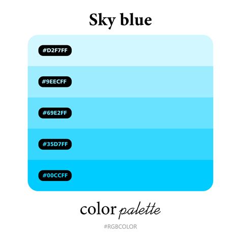 Sky Blue Color Palettes Accurately With Codes Perfect For Use By