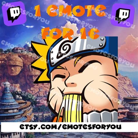 1 Emote For 1 Naruto Anime Twitch Emotes For Streaming Etsy