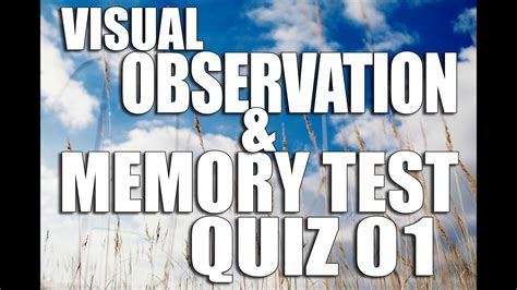 Visual Observation And Memory Test Quiz 01 How Good Is Your Memory