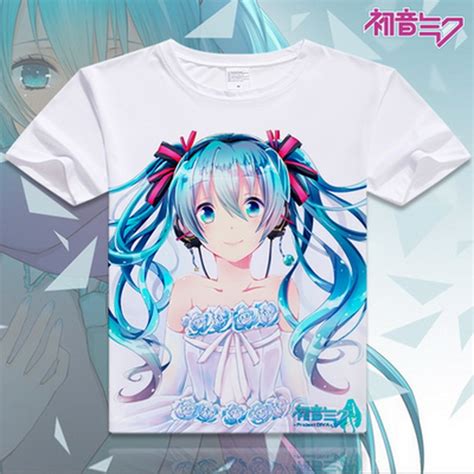 Anime Unisex Tops Tee Hatsune Miku T Shirt Anime Japanese