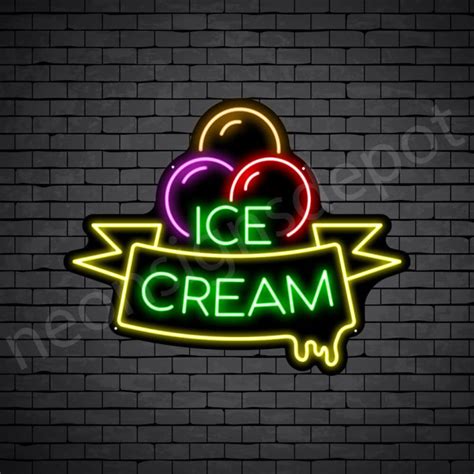 Ice Cream V Neon Sign Neon Signs Depot