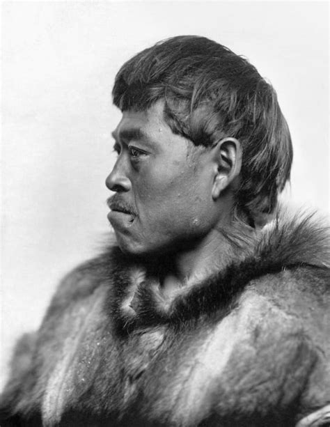 Alaska Eskimo Man C1916 Neskimo Man In Profile Wearing A Fur Coat