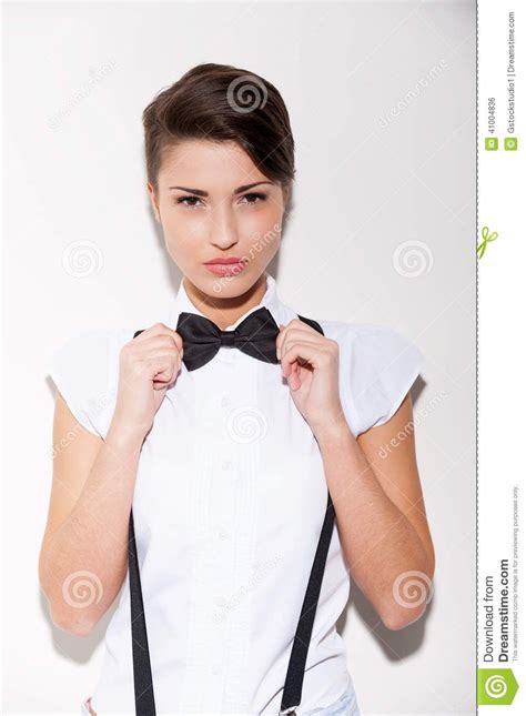 Women In Suspenders Google Search Bowtie And Suspenders Bow Tie Shirt Suspenders