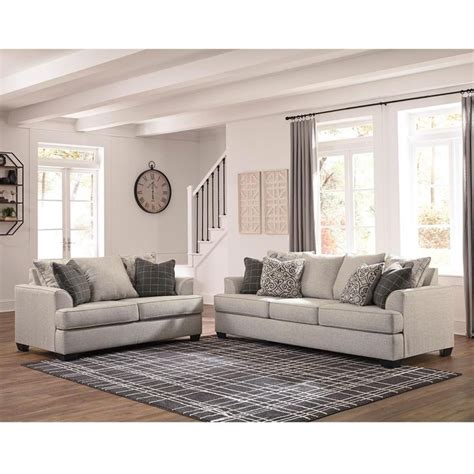 Signature Design By Ashley Velletri Loveseat In Pewter Nfm Living