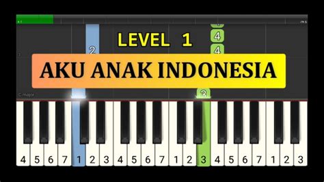 Nada Piano Aku Anak Indonesia Tutorial Piano Grade 1 Lagu Anak Anak