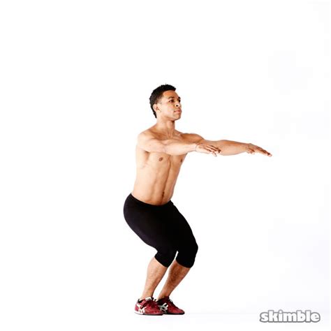 Narrow Squat Holds Exercise How To Skimble Workout Trainer