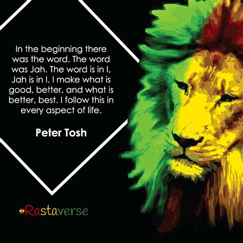 Find the best rasta quotes, sayings and quotations on picturequotes.com. Peter Tosh Rasta Quote - Rastaverse