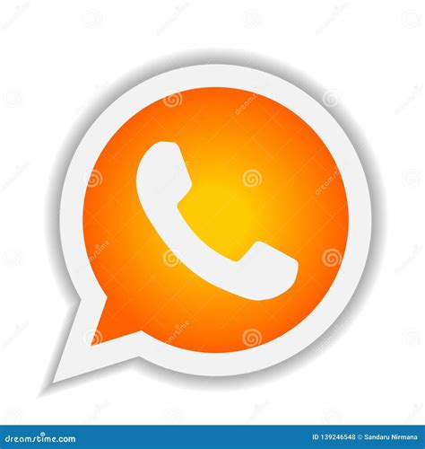 Whatsapp Icon Logo Element Sign Vector In Orange Gold Mobile App On
