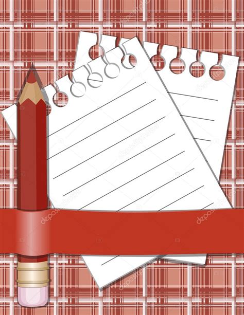 Pencil And Paper For Notes Stock Vector By ©g215 10077027