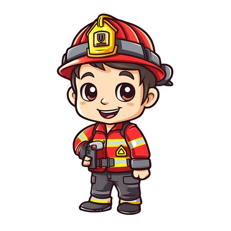 Cute Fireman Clipart Illustration Ai Generative 27238558 Png