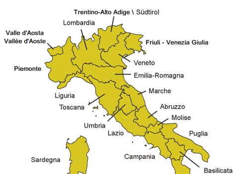 Mapa De Italia Para Colorear