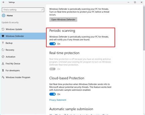 How To Turn On Periodic Scanning In Microsoft Defender On Windows 10
