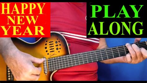 Happy New Year Play Along Guitar For Beginners Fingerpicking Youtube