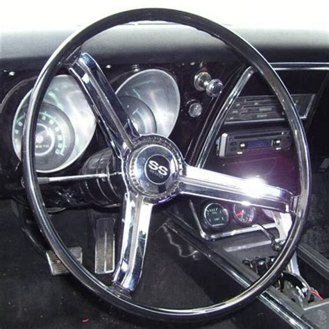 1967 Camaro Steering Wheel Kit Deluxe Chrome 3 Spoke Shroud Complete