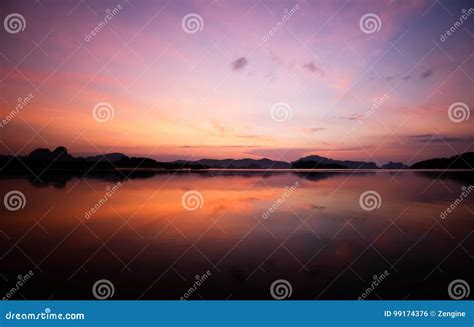 Sunrise At Krabi Province Thailand Stock Photo Image Of Seascape