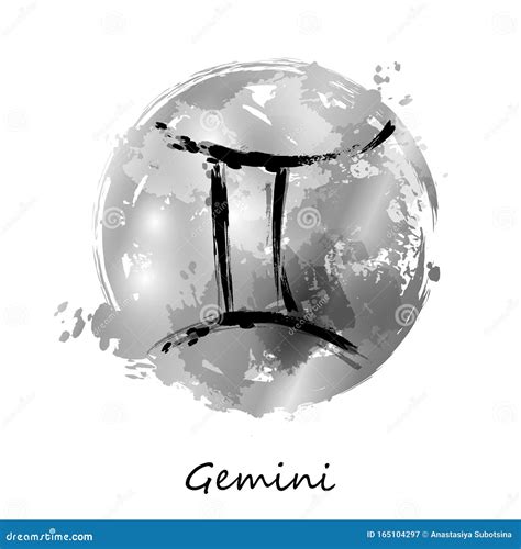 Abstract Illustration Of The Zodiac Sign Gemini Stock Vector