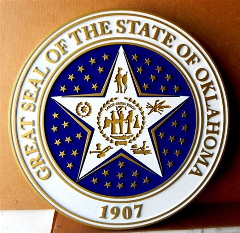 Cd9113 Great Seal Of The State Of Oklahoma Genealogía Escudo