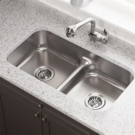 Mr Direct Undermount Stainless Steel 32 In Double Bowl Kitchen Sink In