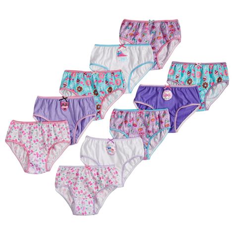 Girls 4 8 Jojo Siwa 10 Pack Brief Panties Multi