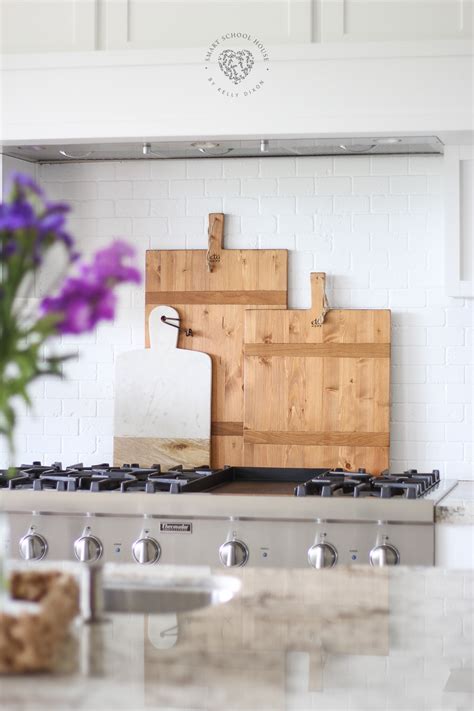 Enhance your cutting board design by staggering. Decorating with Wood Cutting Boards - Smart School House
