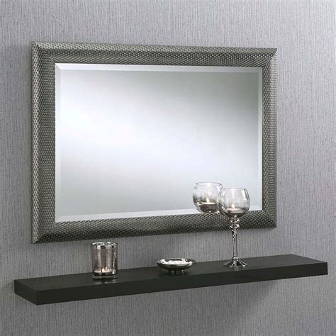 Dimple Effect Grey Rectangular Wall Mirror | HomesDirect365