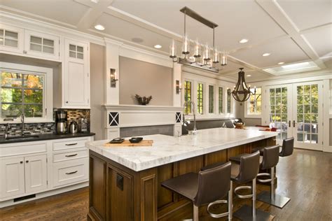 Blue large kitchen island with cherrywood countertop. large kitchen island with seating and storage | Home ...