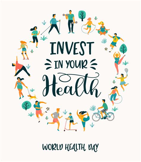World Health Day people leading an active healthy ...