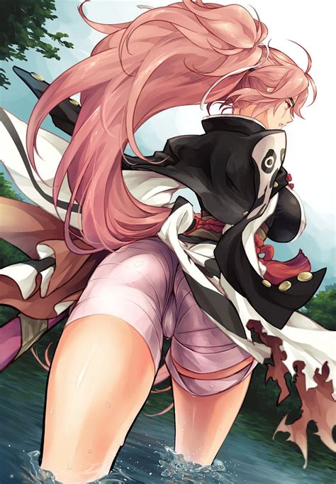 Jako Toyprn Baiken Guilty Gear Highres Girl Ass Breasts Day From Behind Japanese