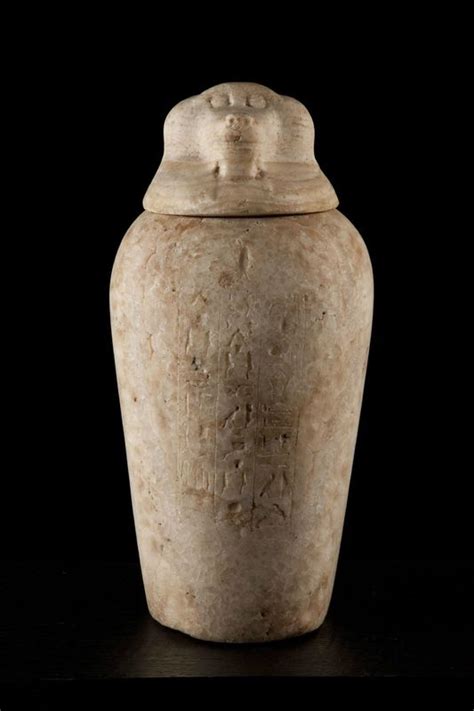 canopic jar representing hapy egypt late period xxvith xxxist dynasty 664 332 b c