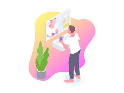 Smartmirror For Smarthome Isometric Illustration By Angelbi88 On Dribbble