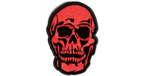 Small Red Baron Skull Patch Skull Patches Thecheapplace