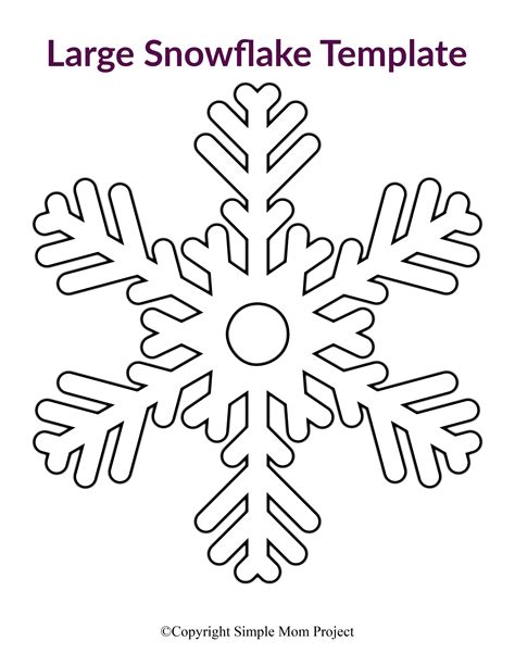 Christmas Snowflake Template Paper Snowflake Templates Snowflakes