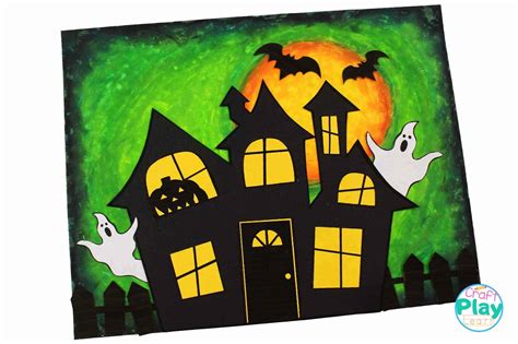 Easy Haunted House Craft Green House Craft Play Learn