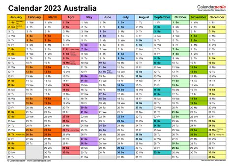 Australia Calendar 2023 Free Printable Excel Templates 2023 Australia