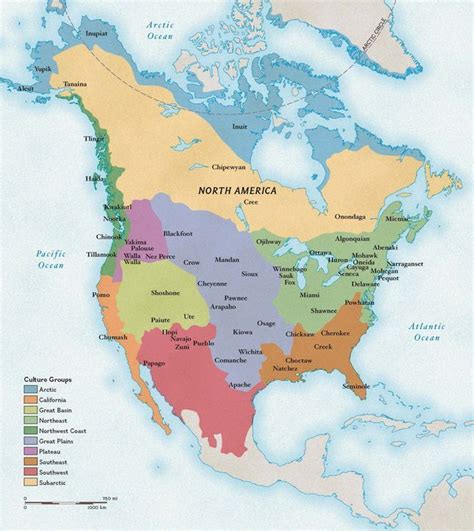 This Map Show The Major Native American Cultural Regions