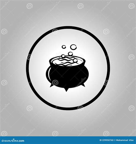 Cauldron Vector Icon Logo Halloween Stock Vector Illustration Of