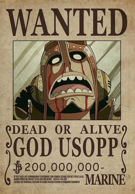 One Piece Wanted Poster Usopp Digital Art By Niklas Andersen Pixels Sexiz Pix