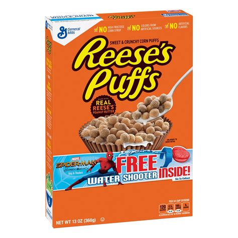 Reeses Peanut Butter Puffs Breakfast Cereal 13 Oz Box