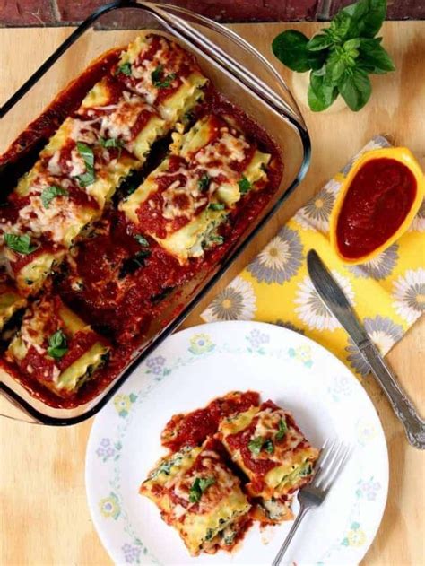 Spinach And Ricotta Cheese Lasagna Roll Ups My Cooking Journey