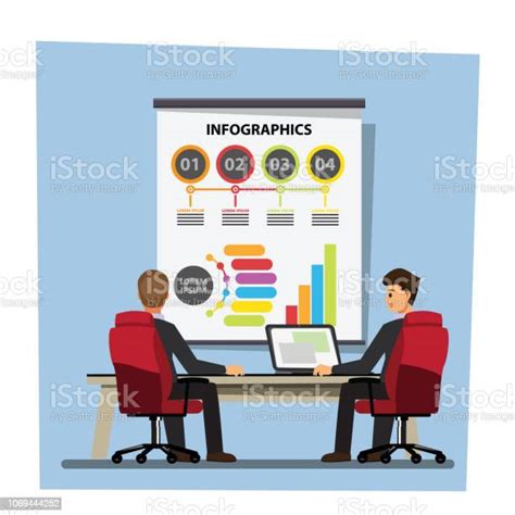 Business People Having Board Meetingvector Illustration Cartoon