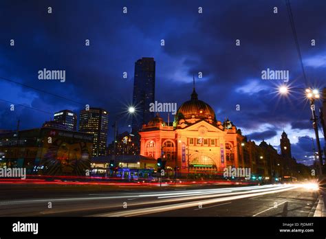 Flinders Street Station At Night The Most Famous Landmark In Melbourne