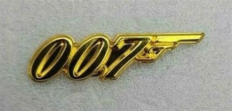 James Bond 007 Logo Pin Badge Gold Pins And Things