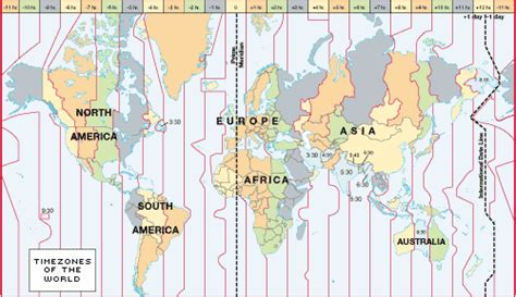 Worldwide Times Zones Global Time Zones Map And International Time