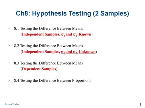 Ch Hypothesis Testing Samples презентация онлайн