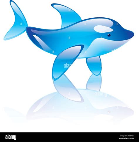 Ilustración Vectorial Del Símbolo De Orca Ballena Imagen Vector De