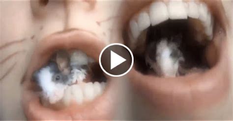 watch woman swallows and devours a live mouse disgusting we ve seen some b