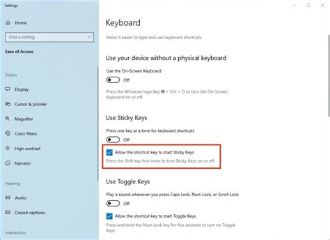 How To Turn Off Sticky Keys In Windows 10